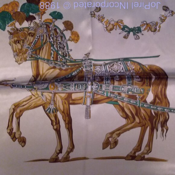 Designer Roman Chariot Horses Scarf - Picture 2 of 12
